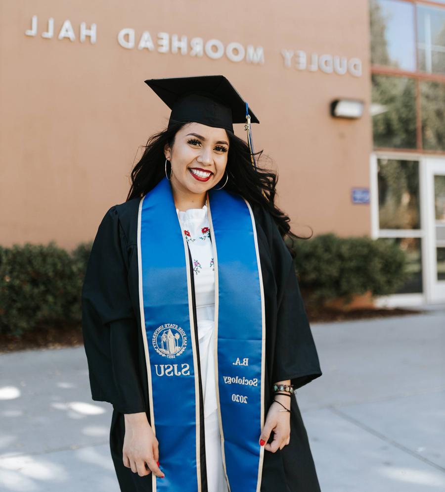 Sharon Martinez in grad gear.